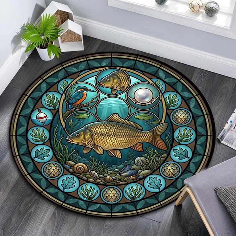 Festival Symbols Round Area Rug Under Office Chairs Bedroom Living Room Home Decor