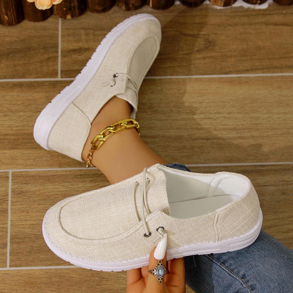 Women's Shoes Casual European and American Lace-up Flat-soled Single Shoes One-pedal Lazy Shoes