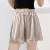 Ladies' Summer Soft Lace Ice Silk Loose Anti Slip Satin Comfortable Skin Friendly Leggings