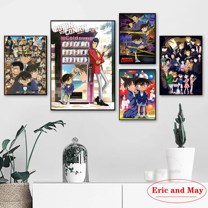 Detective Conan Anime Posters and Prints Canvas Painting Wall Pictures For Living Room Vintage Poster Decorative Home Decor