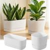 Plastic Self Watering Flower Pot Drainage Hole Desktop Vase Self Watering Planter  Indoor Plants