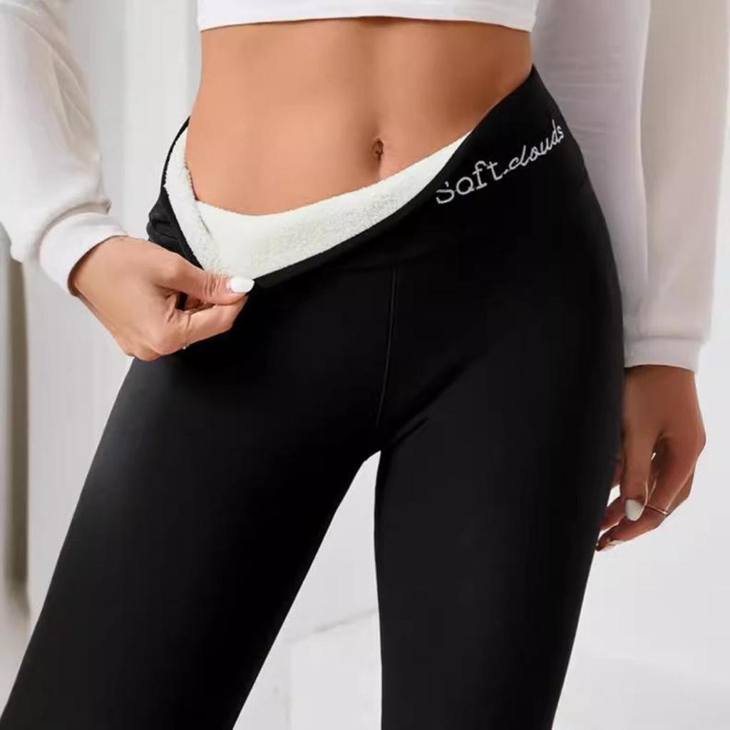 Plush, Thickened, Plush, Leggings, Women's, High Waisted Pants, Leggings, Thermal Pants, Yoga Pants