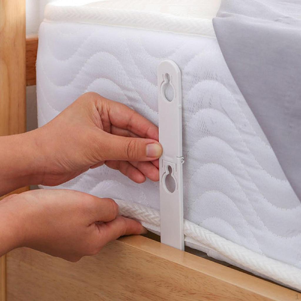 4 Bettlakenhalter, Faltbare Klemmen, Befestigungen, Starker Halt, Spannbettlaken-Bänder, Halter, Rutschfest