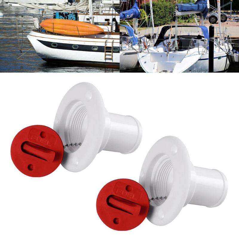 2pcs Nylon UV Stable Marine Hardware Deck Filler Socket Yacht Hatchs Filling Port Boats Accessories