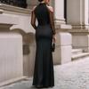Abito da sera con scollo all'americana a vita alta - Design di lusso leggero ed elegante per fidanzamenti e banchetti - Primavera 2026