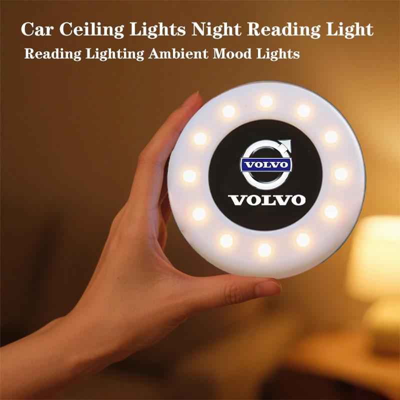 Car Light Ceiling Lamp Car Reading Light Rechargeable for Volvo XC60 S90 XC90 S60 XC40 V60 V90 S40 Volvo EX30 C40 C70 Accessorie