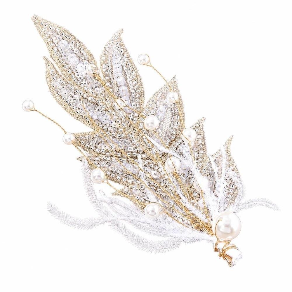 Shiny Crystal Hairband Handmade Bridal Headdress Elegant Bridal Hair Clip Wedding Ceremony