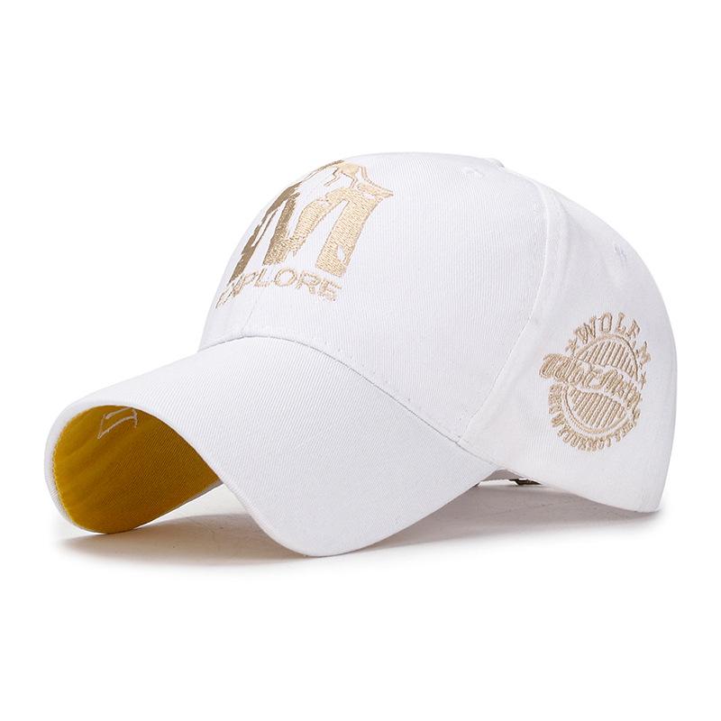 Embroidered M Wolf Baseball Cap Spring Casual Men's and Women's Sun Hat Youth Trendy and Versatile Hat