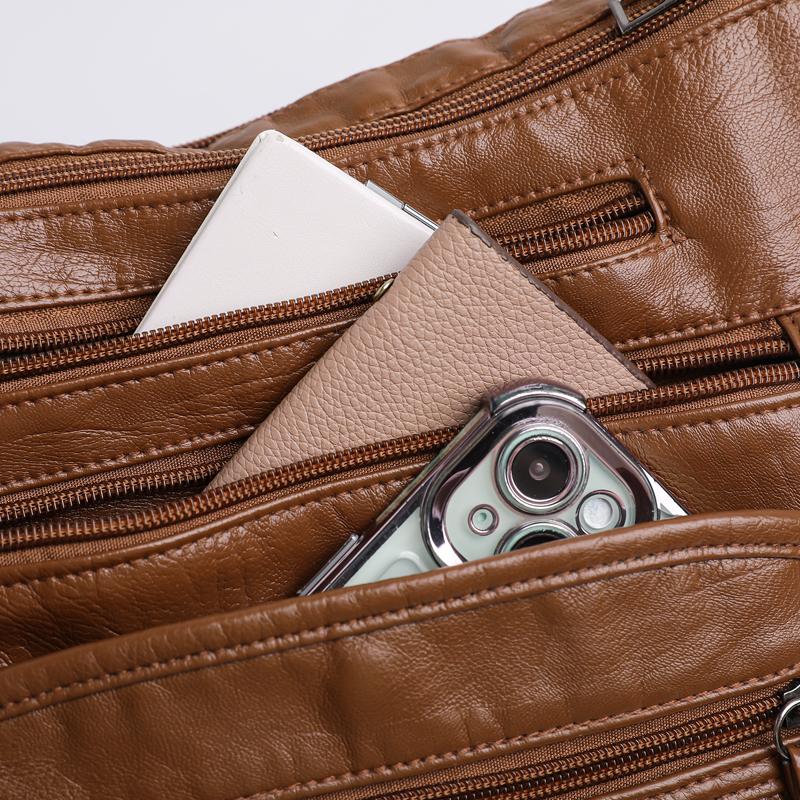 Multi-compartment Simple All-match Middle-aged and Elderly Mother's Large-capacity Casual Shoulder Crossbody Bag