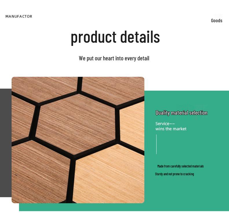 Hexagonal Wooden Sound Absorbing Panels for Decorative Wall Insulation