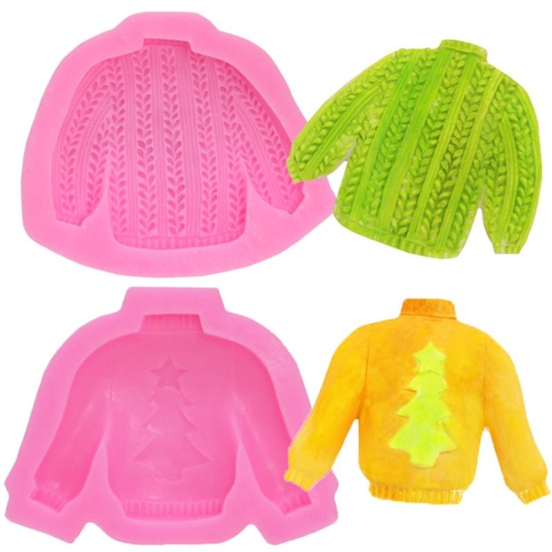 Svetr Oblečení Cukrová Forma na Dort Fondánový Dort Potravinářská Silikonová Forma Pečicí Nástroj Cukrová Forma Čokoládová Fondánová Forma