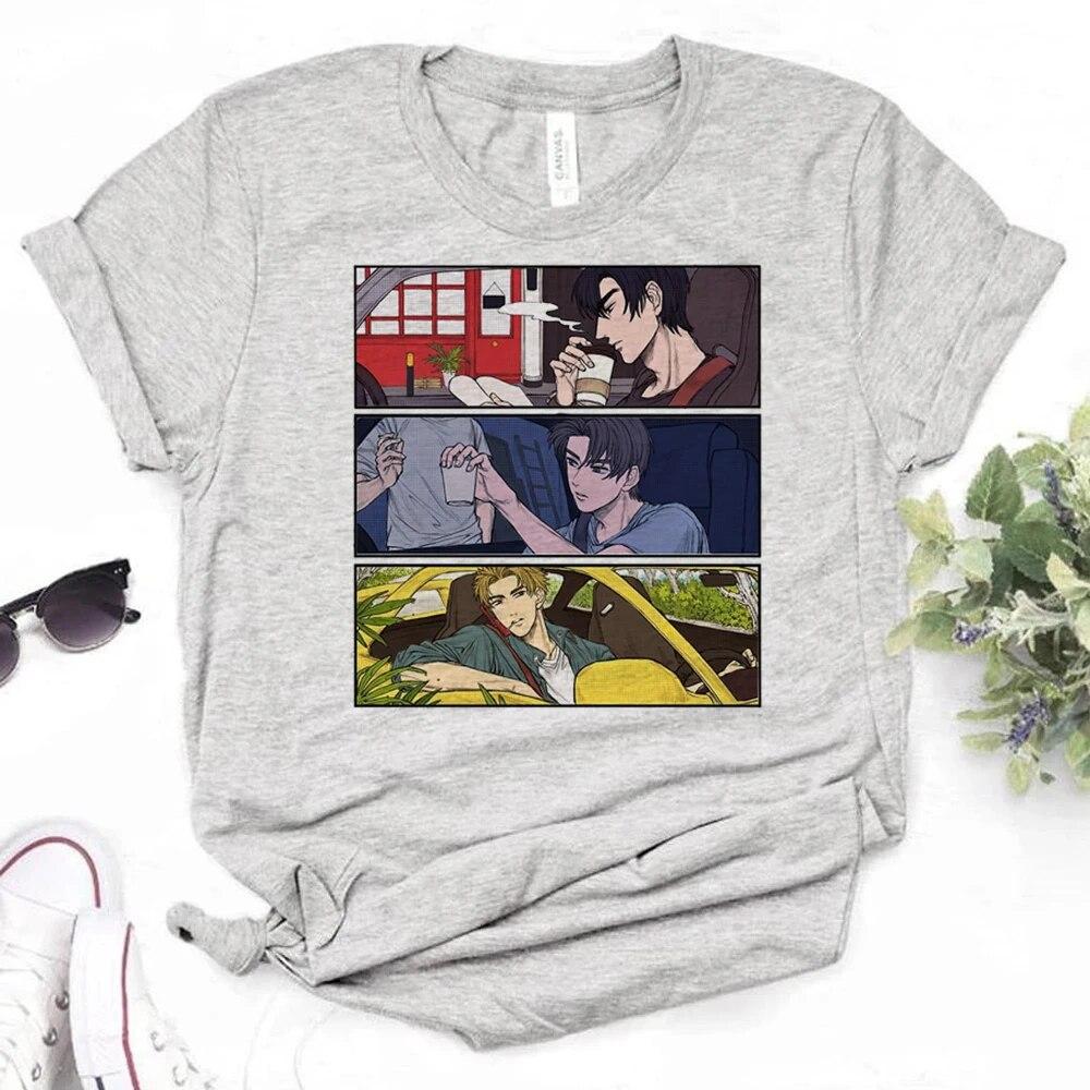 Initial D T-shirts Women Comic Streetwear T Shirt Female Manga Y2k Clothes Unisex