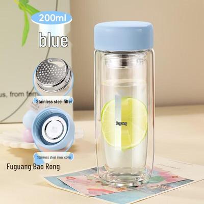 Double-Layer Portable Glass Cup