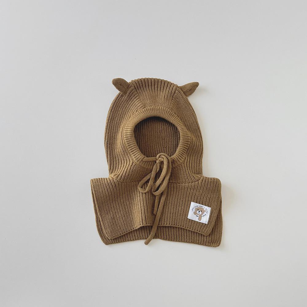 

Зимний детский набор балаклавы «Все в одном» вязаная шапка и шарф с защитой ушей, рождественский подарок для мальчиков, девочек, унисекс, термошапка 2-6 Year