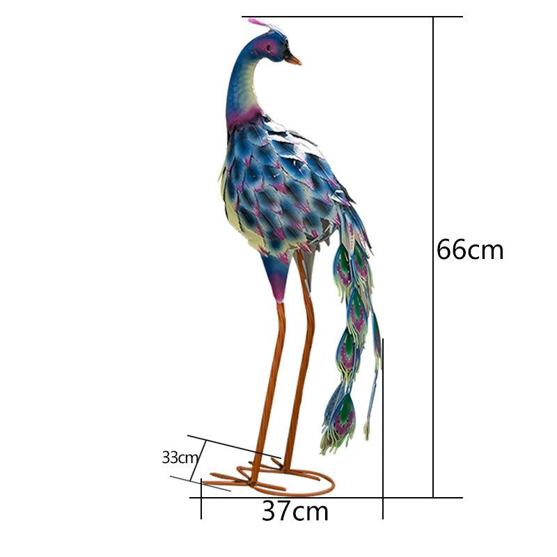 

Modern Garden Decoration Peacock Statue Home Decor Metal Bird Sculpture Garden Home Accessories Large Simulation Animal Figurine
