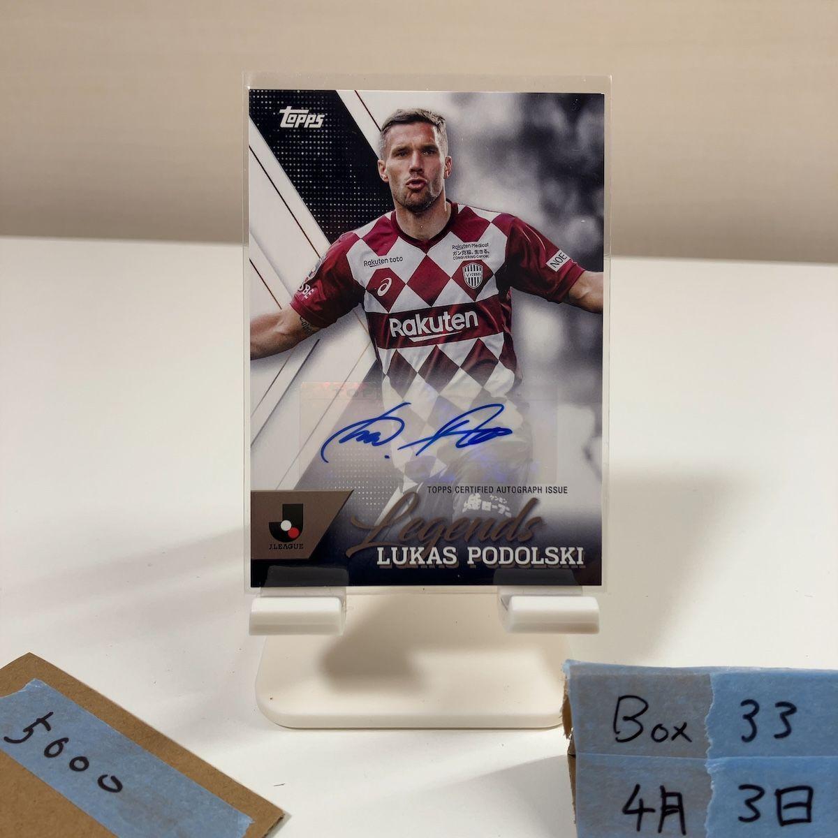 2024 Topps Lukas Podolski Autographed Card Vissel Kobe J League Legends Card
