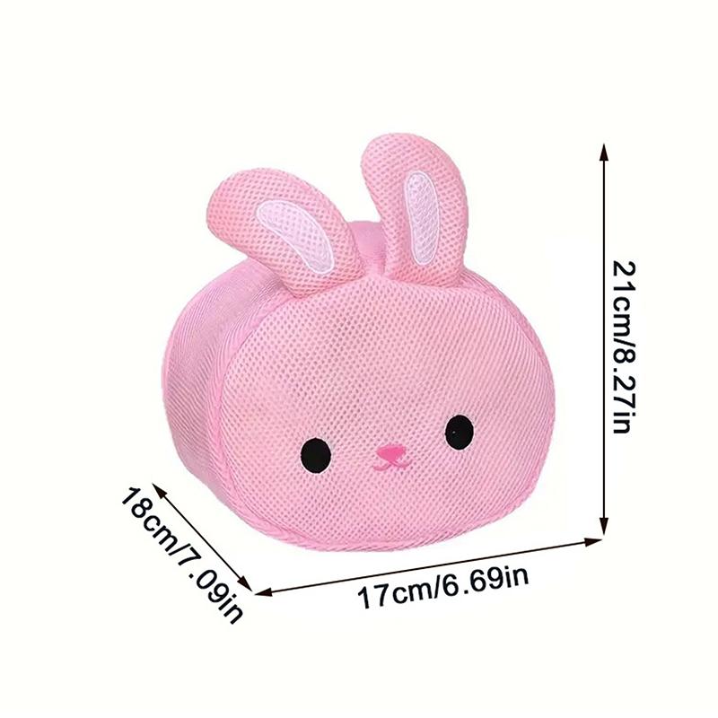 Cute Rabbit Laundry Bag Anti-Deformation Mesh Washing Pouch For Bras, Underwear, Lingerie Machine-Wash Special Home Travel Use