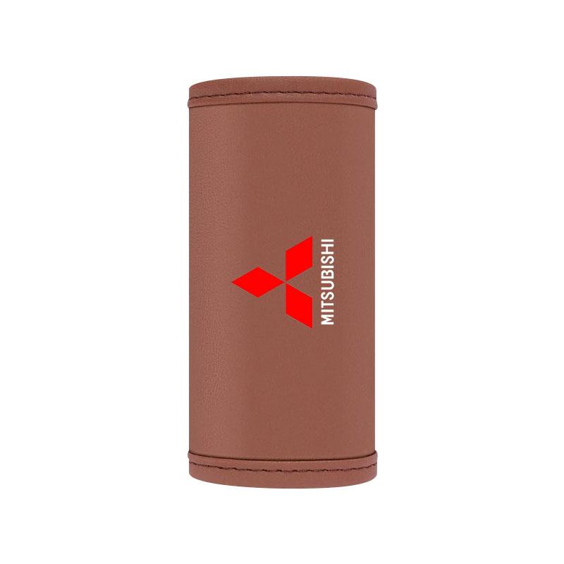 Skórzana Pokrywa Podłokietnika z Logo Samochodu Pokrowce Ochronne na Uchwyt Dachowy Dla Mitsubishi Asx Lancer Outlander Pajero Ralliart Akcesoria Stylizacja Samochodu