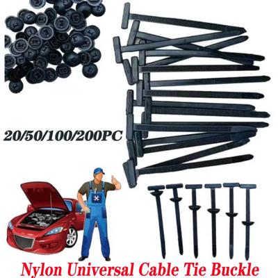 20/50/100Pcs Nylon Cable Tie Buckle Car Plastic Fastener Heavy Duty Self-Locking Nylon Zip Ties Retainer Universal