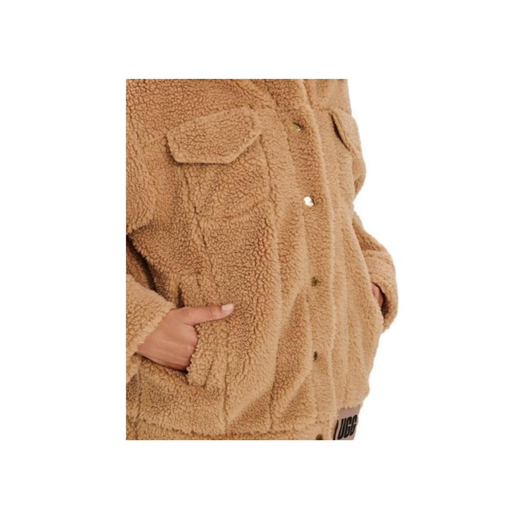 UGG Unifarbene Reversjacke mit Einreiher-Knopfleiste und langen Ärmeln Damenjacken Hellbraun 1113951-CAM