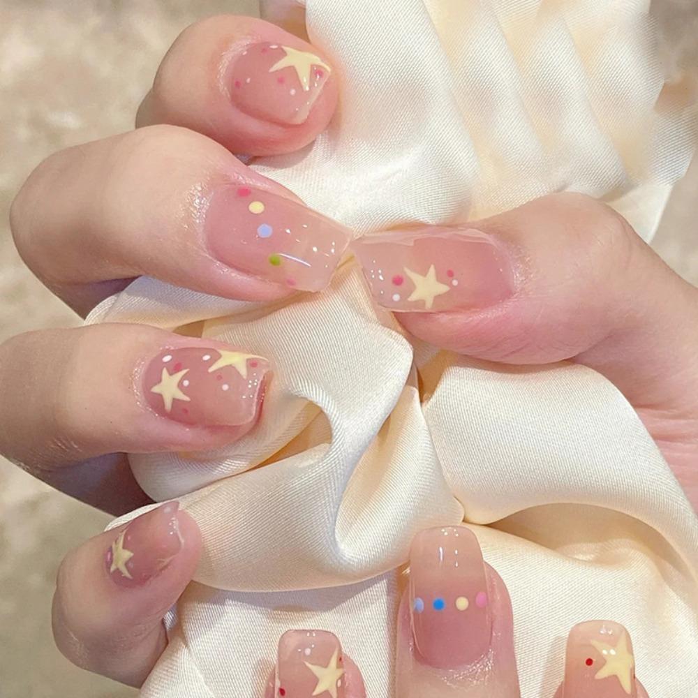 Frühling und Sommer Wind Tragen Nagel Reiner Wunsch Nagelpflaster Aufhellend Abnehmbares Nagelstück Langes und kurzes Nagelstück Fertigprodukt