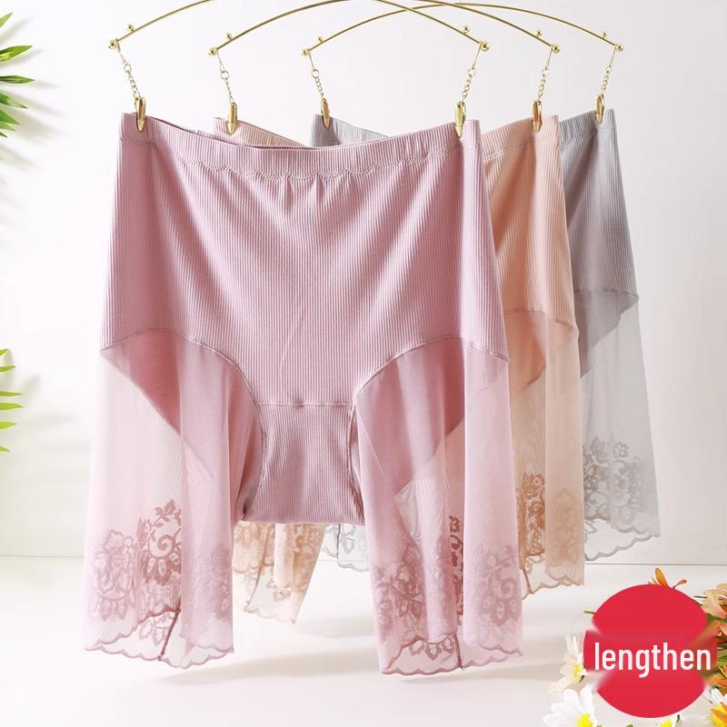 Plus Size High Waist Safety Shorts 2-in-1 Modal Layer for Women