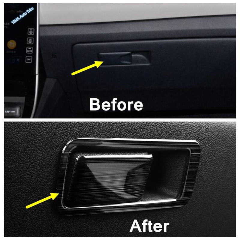 Stainless Steel Car Head Light Switch / Glove Box Handle / AC Air Outlet Cover Trim Accessories For Hyundai Creta