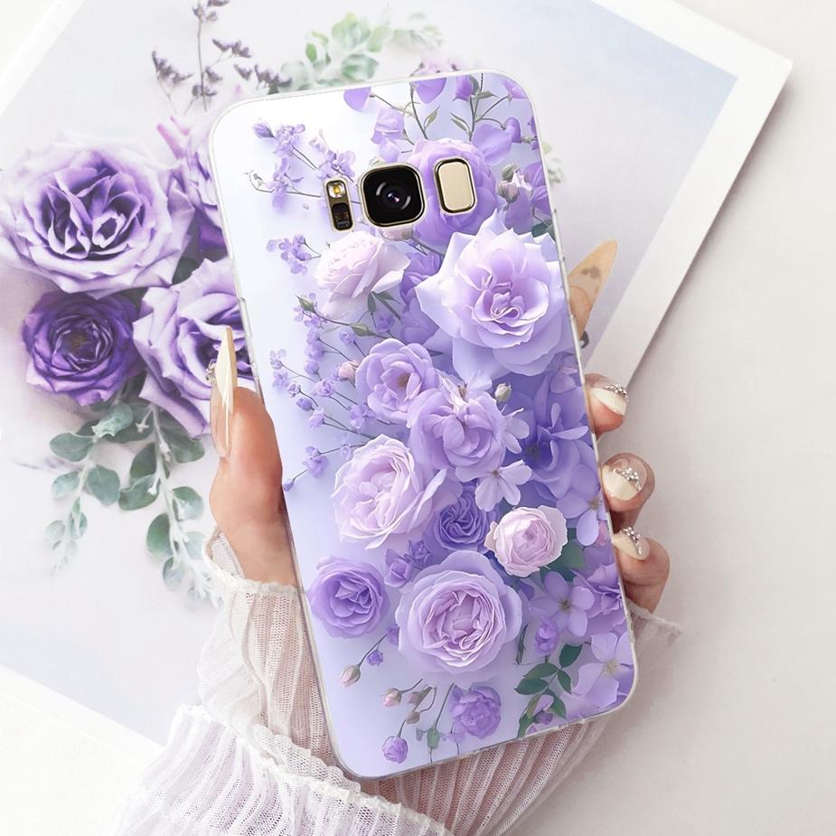 For Samsung Galaxy S8 Case SM-G950F Luxury Flowers Butterfly Painted Cover Soft Silicone Case For Samsung S8 Plus S8+ G955F Bags