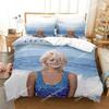 Lana Del Rey Set de Ropa de Cama Jailer Funda Nórdica Poliéster Funda de Colcha Funda de Almohada Colcha Tamaño King Queen Individual para Niños Adulto