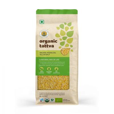 Organic Yellow Mung Dal Chipped (500 G), Organic Moong Dal Yellow Split, Organic Tattva