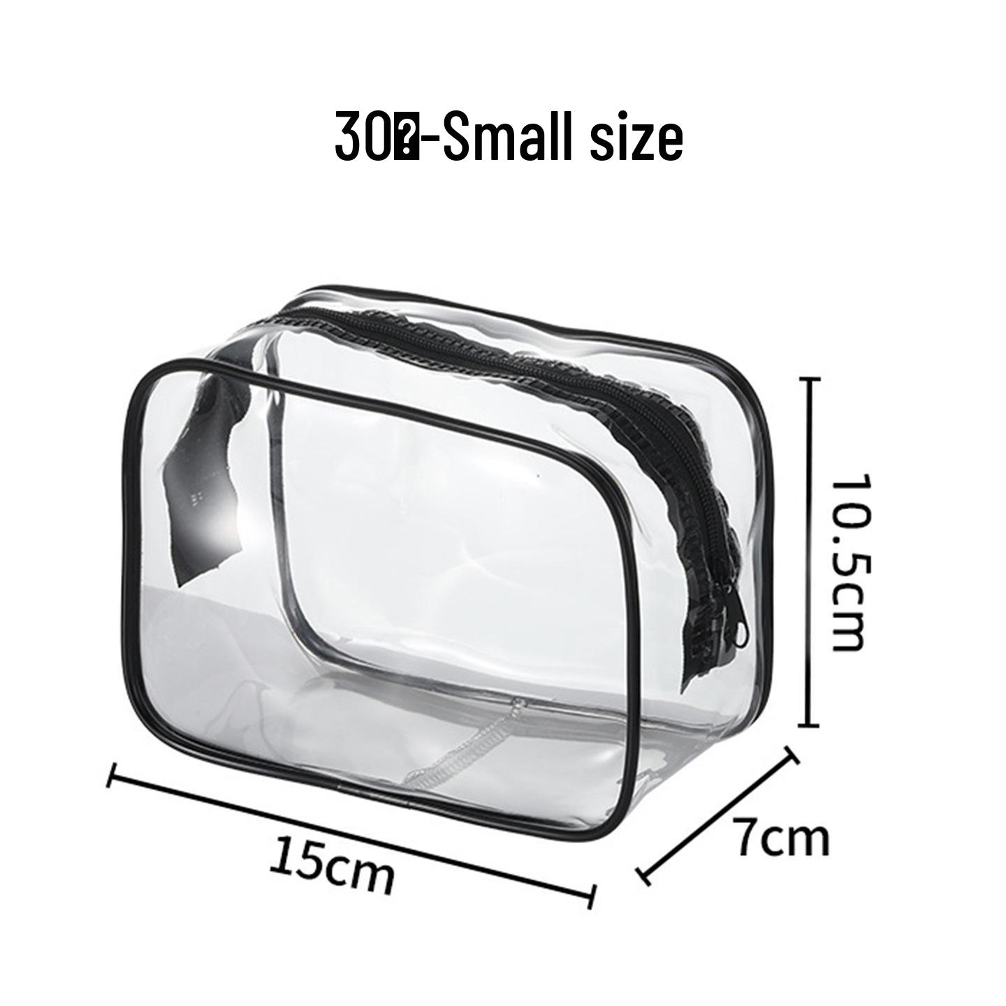 Large Transparent PVC Makeup & Toiletry Travel Bag - Waterproof & Customizable Transparent 30s PVC