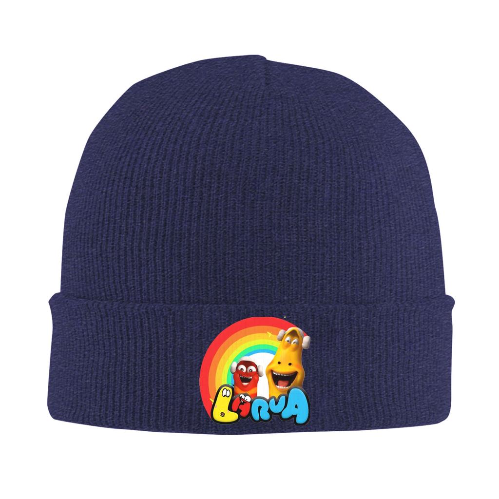 Funny Larva Beanie Hats Bonnet Hats Unisex Adult Street Kpop Knitted Hat Spring Printed Thermal Elastic Caps