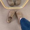Leather women's 2 new autumn small man height increase casual single shoes one foot