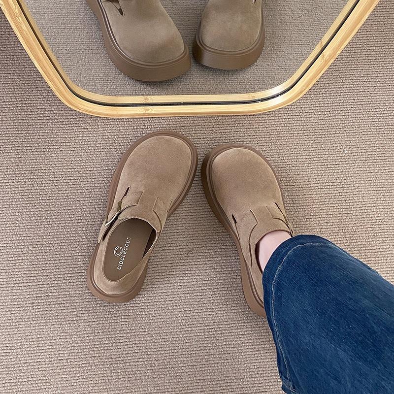 Leather women's 2 new autumn small man height increase casual single shoes one foot