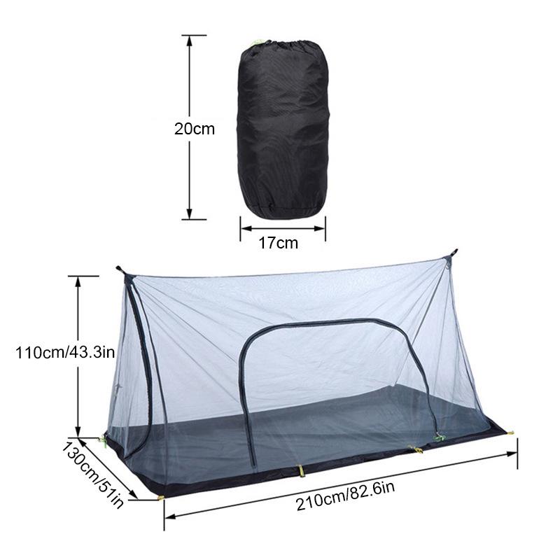 Four-Season A-Frame Camping Tent with Mosquito Net, Bottom Zipper Door, and Portable Insect Protection for Outdoor Use