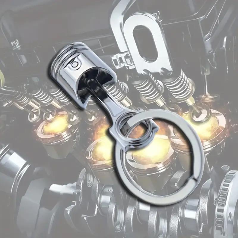 1 piece creative engine piston keychain car keychain pendant simple motorcycle piston pendant creative personality