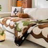 Irregular Twin Flower Chenille Sofa Cushion All-Season Anti Slip Sofa Cover for Living Room Anti Cat Scratch Dustroof Covers