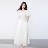 JOY SPEAKER Women's Summer V-Neck A-Line Maxi Dress