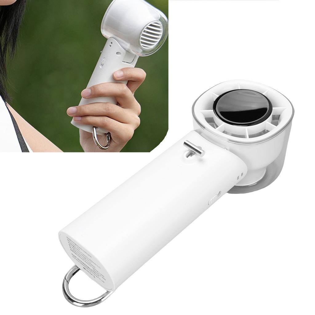 Portable Handheld Fan Quiet 3600mAh Rechargeable Battery Operated 128 Speed     Travel Fan for Camping Beach Outdoor Indoor 2.36x2.19x6.38in