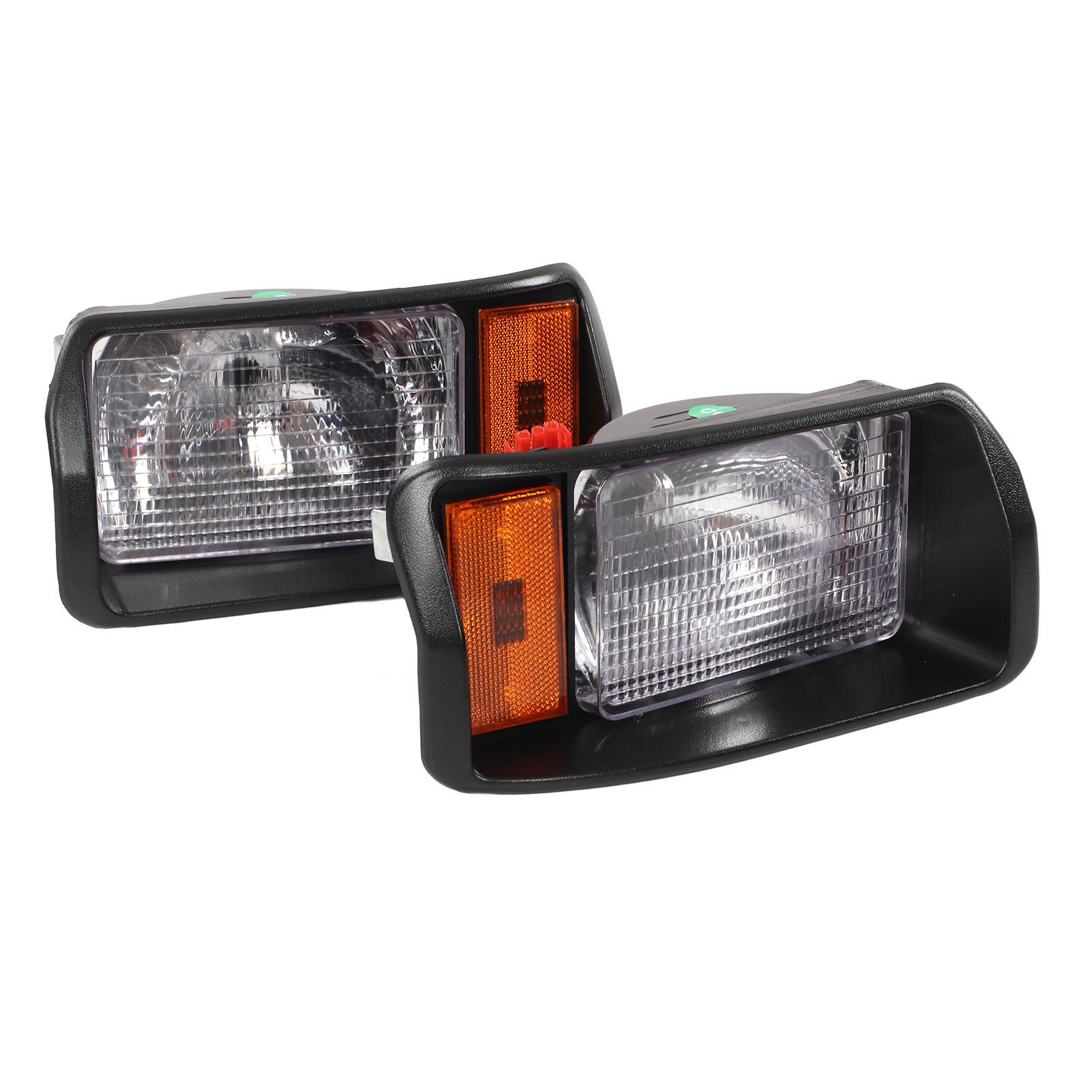 Pair Front Headlights 101988002 Super Brightness Replacement for Club Car DS 1993‑Up