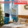 2D FLAT PRINTING 2pcs Curtains (Without Rod) Ocean Liner Amidst Icebergs Saint Patrick is Day holiday curtains with digital