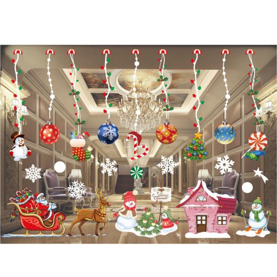 

Рождественское украшение Стена Окно Стекло Рождественские наклейки Декаль Нашивка Домашний декор