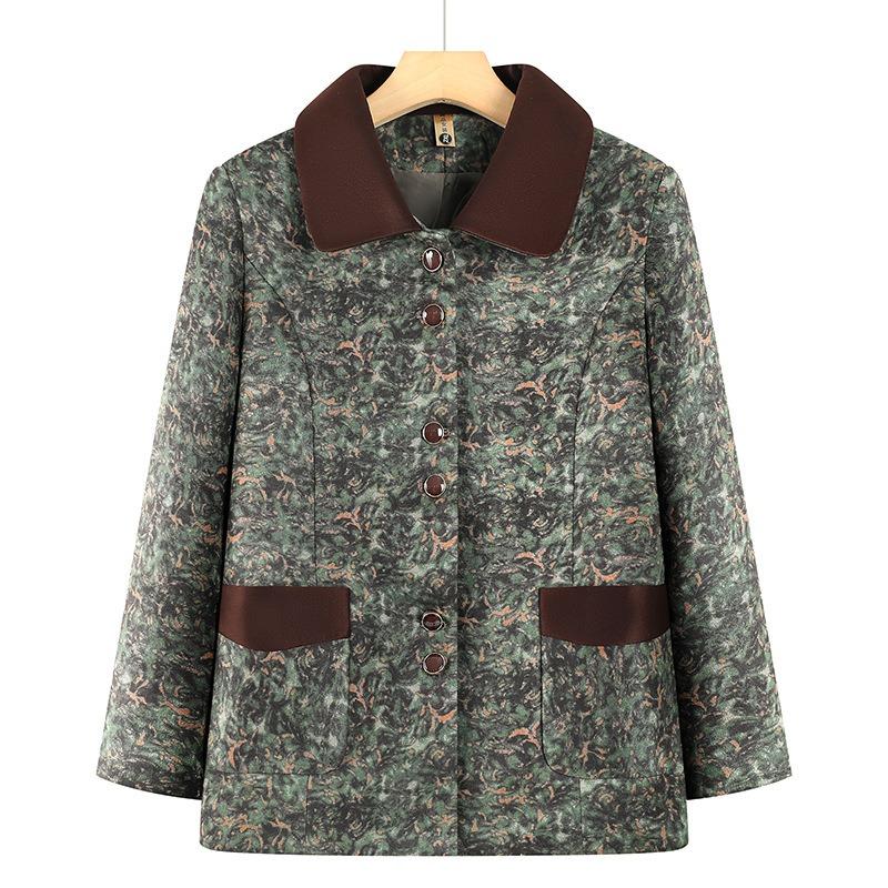 

Женская одежда куртка тонкая 00 осенняя одежда топ свободная одежда 5XL [recommended 150-80kg] зелёный