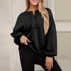 Women Tops Long Sleeve R-Neck Shirts Fall Fashion  Casual Business Tunic Blouses