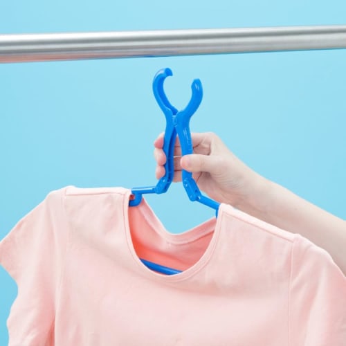Kawabata Takisaburo Shoten Colorful Clothes Hangers, Laundry Hangers, Clothes Drying Rope Hangers, Grip Type, Laundry Supplies, 5 Colors, Set of 10 (W