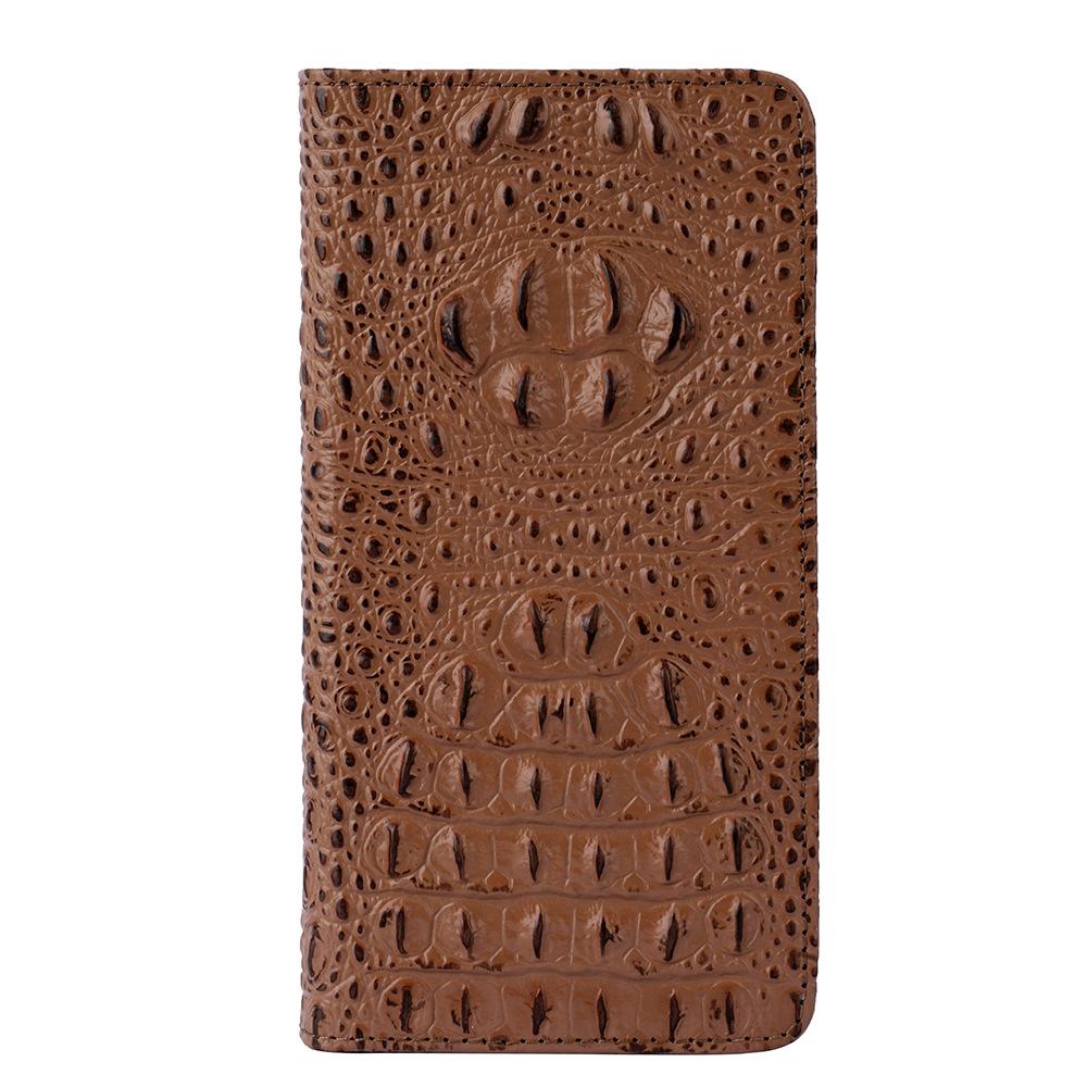 Crocodile Pattern Top Layer Cowhide Flip Wallet Phone Case for Xiaomi Poco C81X Poco X7 Civi 3 Shockproof Protective Cover