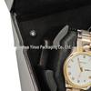 Leather Automatic 3-Position Mechanical Watch Winder with Silent Open-Lid Auto-Stop