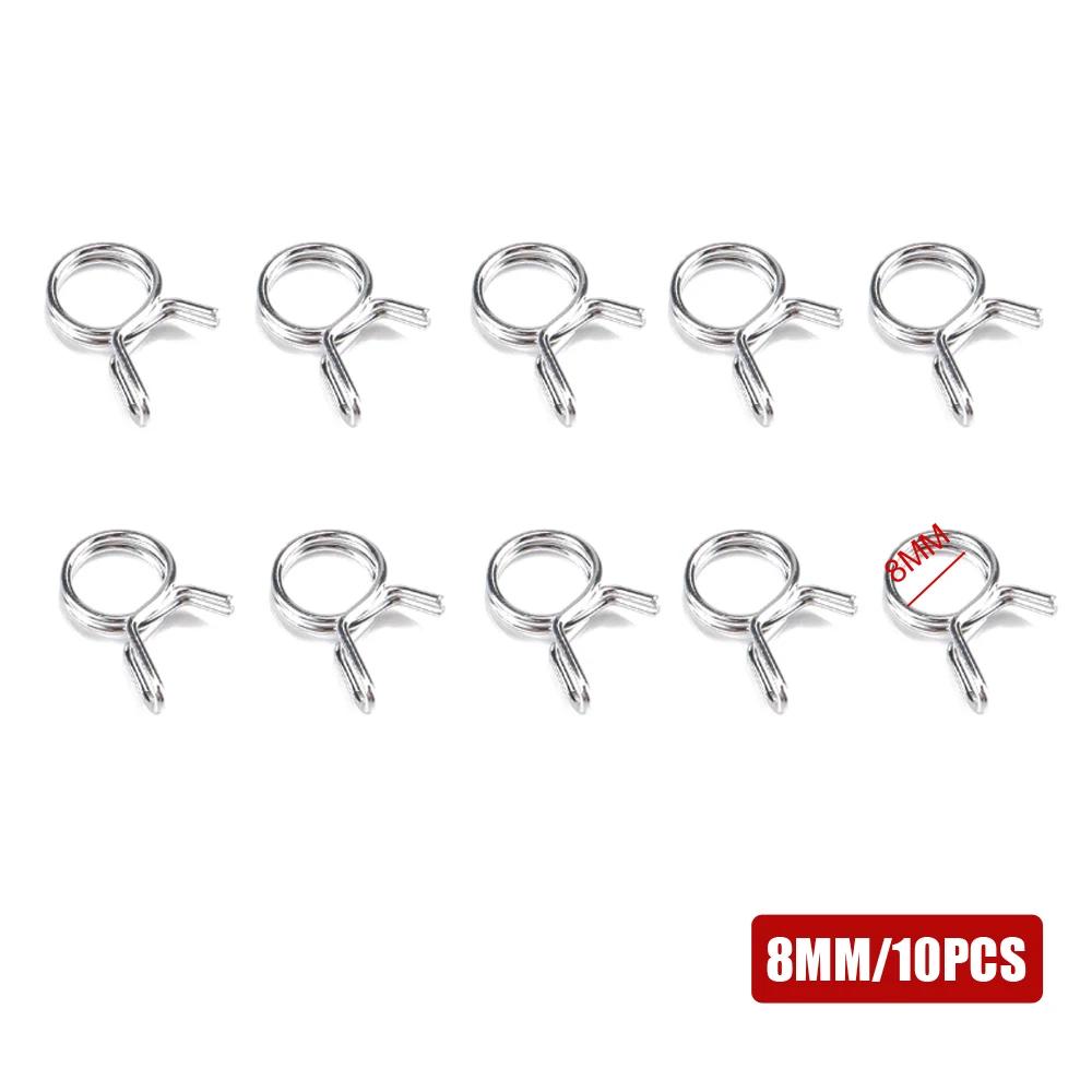 10pcs Auto Accessories Universal Car Fuel Line Spring Clips Car Hose Tubing Spring Clip Car 8mm 9mm 10mm 11mm 12mm Fixed Clamp