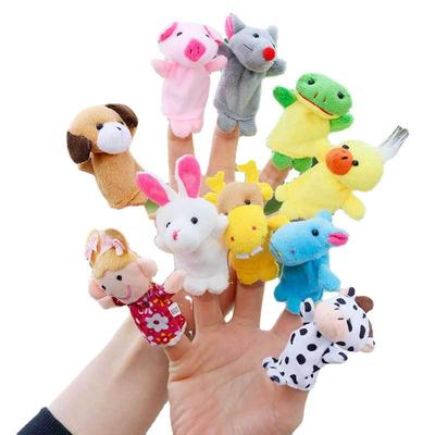 Cute Cartoon Animal Finger Puppet Set - Mouse & Rabbit Plush Dolls