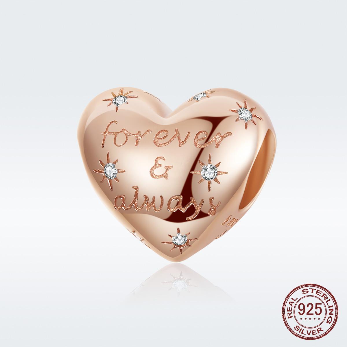 

925 Стерлинг Серебряный Ослепительно Форма сердца бисер для женщин ювелирные изделия решений навсегда любовь Шарм Браслет